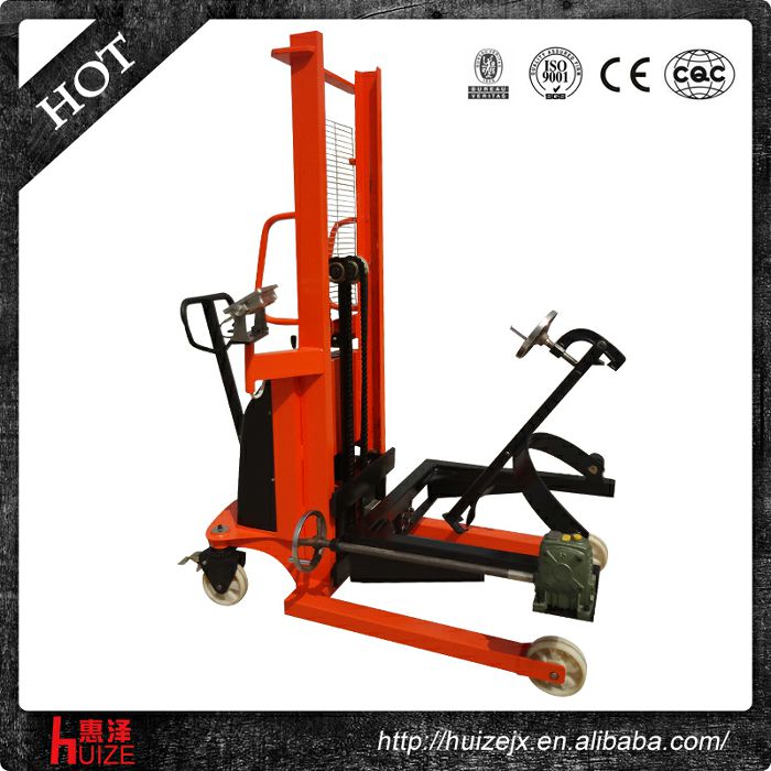 半電動(dòng)稱重油桶車（夾鐵桶，手搖翻轉(zhuǎn)倒料）2